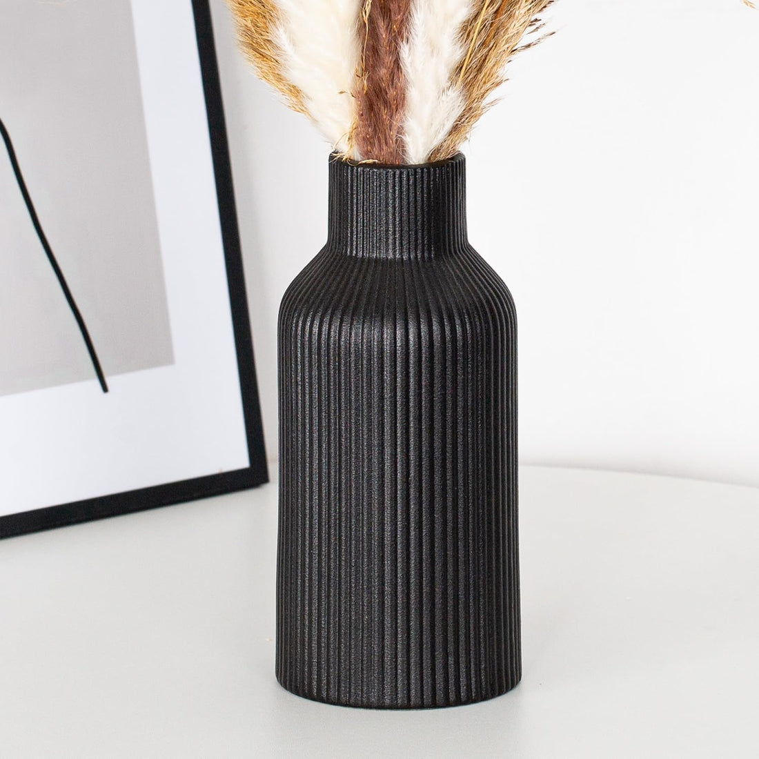 Keramikvase, Pampasgras kleine Vase für Dekoration